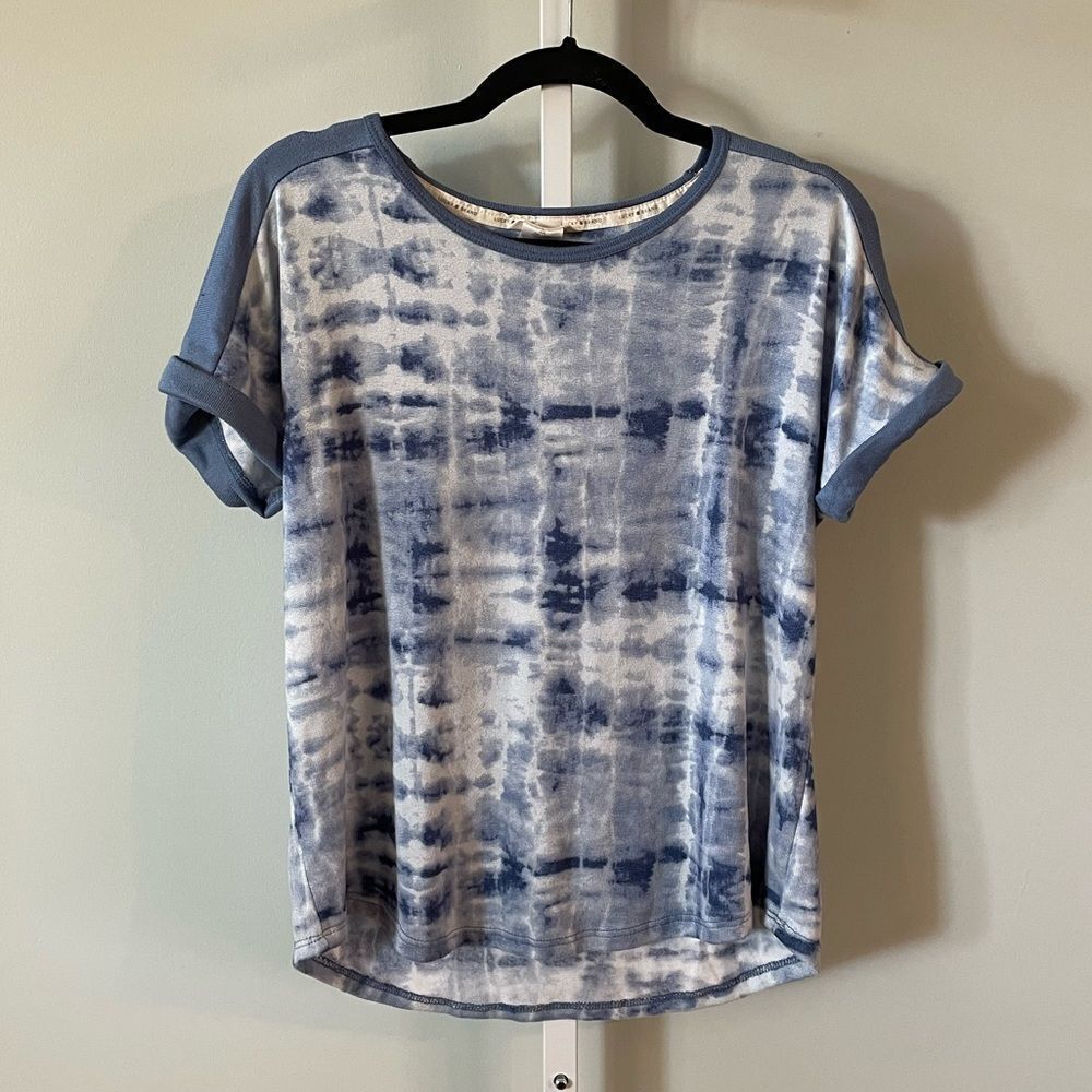 Lucky Brand Blue & White Tie Dye Top